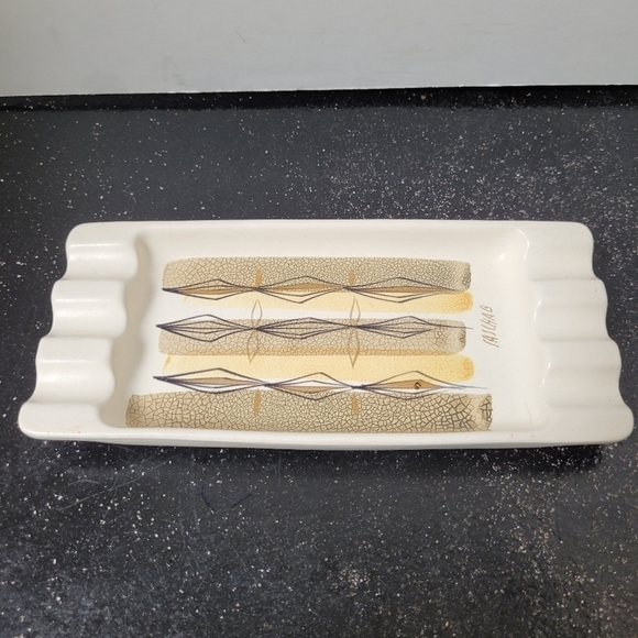 Sasha Bratsoff Other - Sascha Brastoff Ashtray Dish MCM Gold Leaf Crazing Vintage